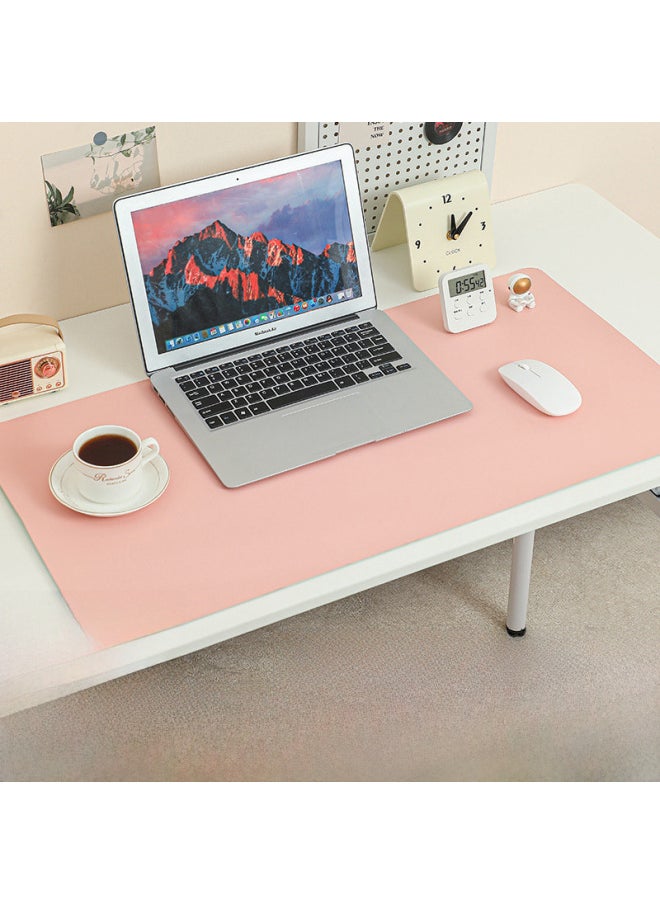 Generic - Mouse Pad Office Desk Pad Oversized Laptop Pad Gaming Keyboard Pad Leather Pad Student Desk Pad-Color:45 * 90cm Car Line With Free Strap-Pattern:Single-sided Velvet Bottom Nude Color - Image 1