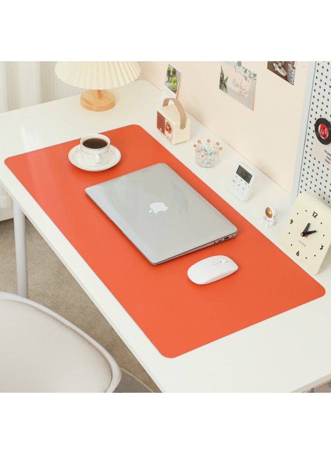 Generic - Mouse Pad Office Desk Pad Oversized Laptop Pad Gaming Keyboard Pad Leather Pad Student Desk Pad-Color:45 * 90cm Car Line With Free Strap-Pattern:Single-sided Velvet Bottom Nude Color - Image 1