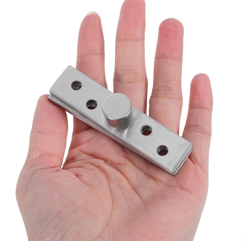 Stainless Steel 360 Degree Rotation Invisible Cabinet Door Hinges 2 Pcs Set - Image 5