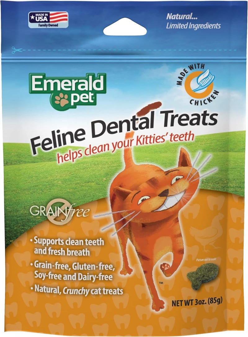 Emerald Pet, Dental Cat Treats Chicken Recipe, 85g - Image 1