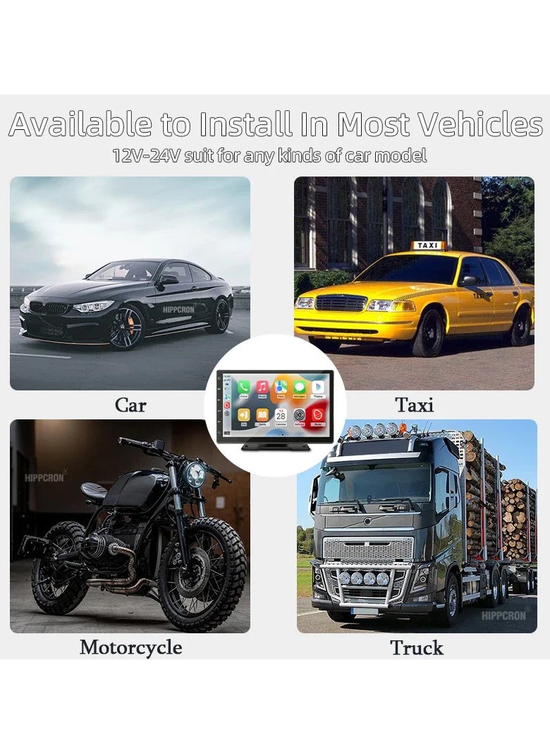 Generic - 9 inch touch screen car multimedia Wi-Fi video player wireless screen for all types of cars and trucks for Android and iphone devices  / Mirror Link - Image 1