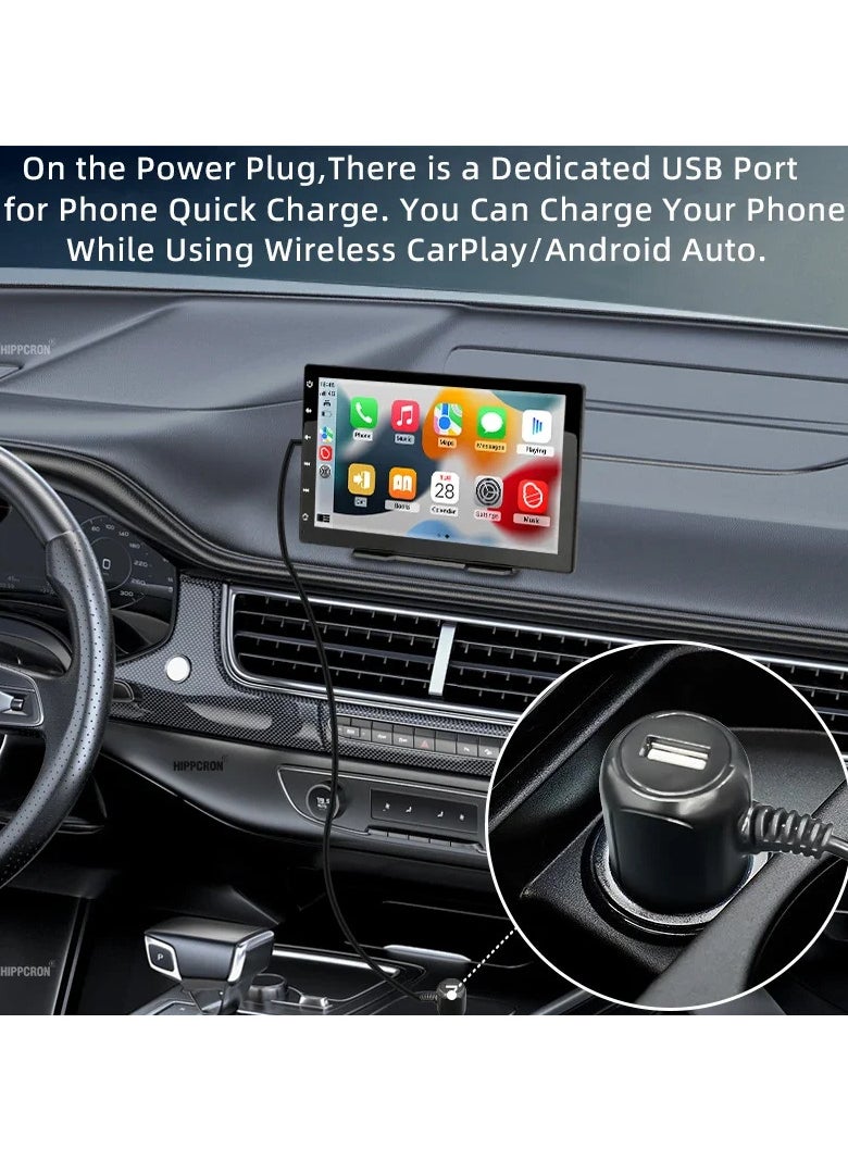 Generic - 9 inch touch screen car multimedia Wi-Fi video player wireless screen for all types of cars and trucks for Android and iphone devices  / Mirror Link - Image 1