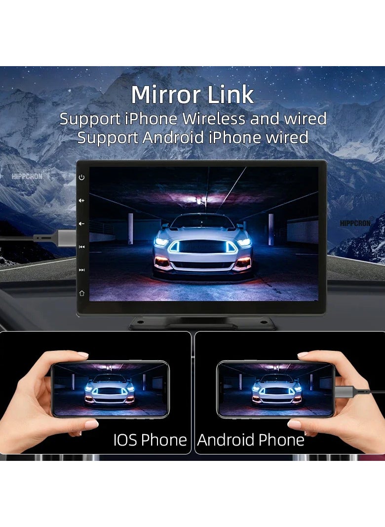 Generic - 9 inch touch screen car multimedia Wi-Fi video player wireless screen for all types of cars and trucks for Android and iphone devices  / Mirror Link - Image 1