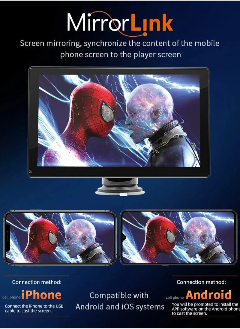 Generic - 9 inch touch screen car multimedia Wi-Fi video player wireless screen for all types of cars and trucks for Android and iphone devices  / Mirror Link - Image 1