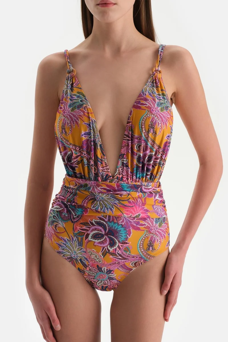dagi Purple Deep V Swimsuit