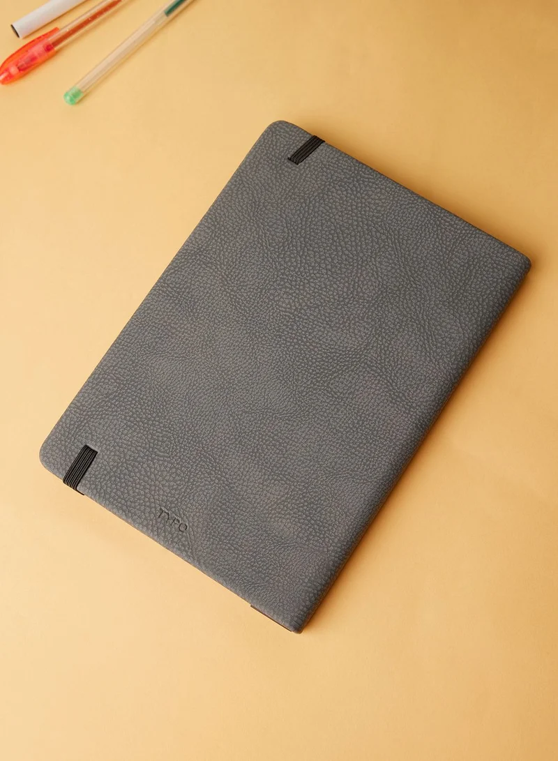 Typo Grey A5 Journal Elastic Closure