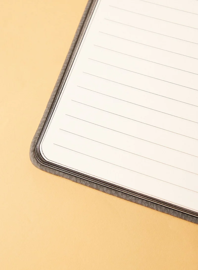 Typo Grey A5 Journal Elastic Closure
