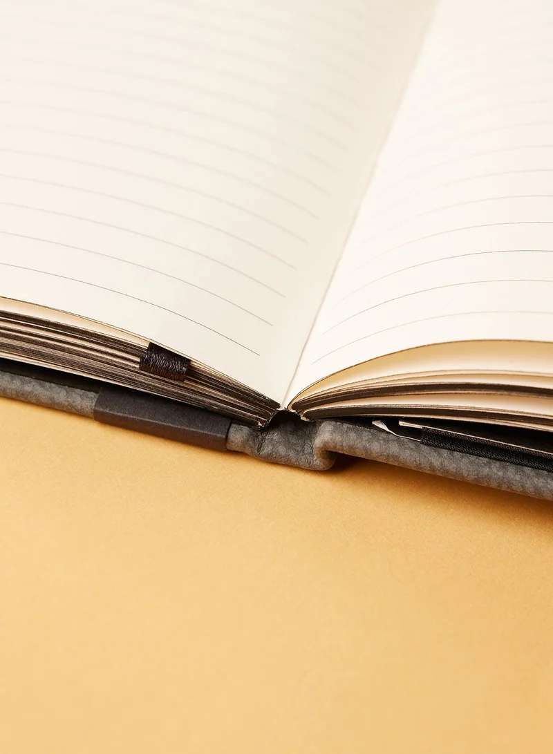 Typo Grey A5 Journal Elastic Closure