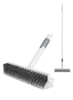 Generic 3 In 1 Long Handle Broom Broom Wiper Glass Stainless Steel Cleaning Brush 180° Rotating Broom For Floor Hair Cleaner Water Stain Cleaning Tool For Bathroom, Kitchen, Bedroom, Garage, Blanket  - Image 1