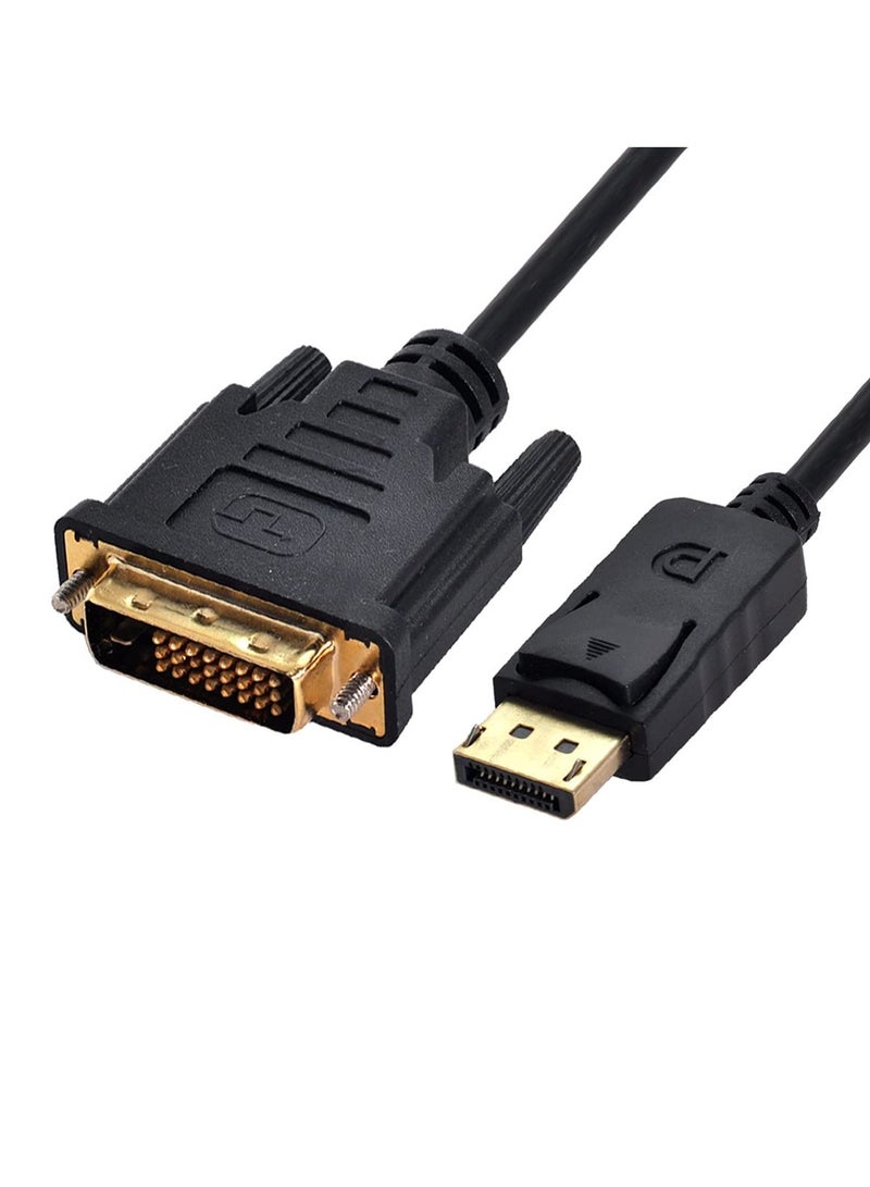erorex DisplayPort DP Male to DVI Male Single Link Video Cable 6ft 1.8m for DVI monitor  - Image 1
