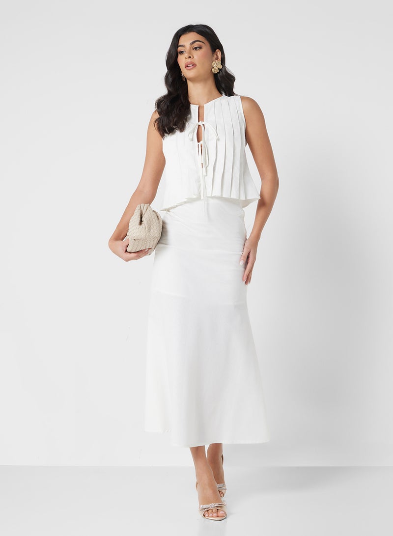 ايلا طقم بلوزة وتنورة برباط - Image 5