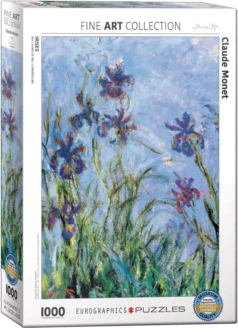 Eurographics Irises by Claude Monet 1000Piece Puzzle - Image 1
