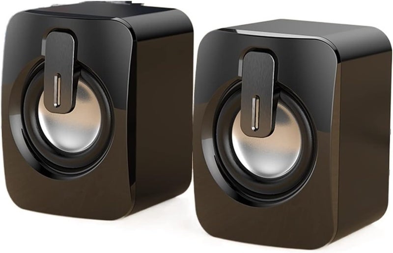 Mini Computer Speaker USB - 3W*2 RGB Lights Wired Stereo - 3.5mm Jack + 2.0 USB Powered For Gaming/Movie/Music/PC/Laptop - Image 1