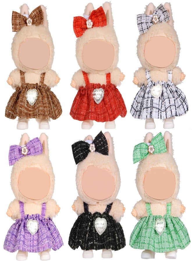 ibayda Total 6 Sets Chic Style 17cm Doll Dress Clothes and Accessories Include: 6 Hairband, 6 Dresses (Doll Not Included) - Image 1