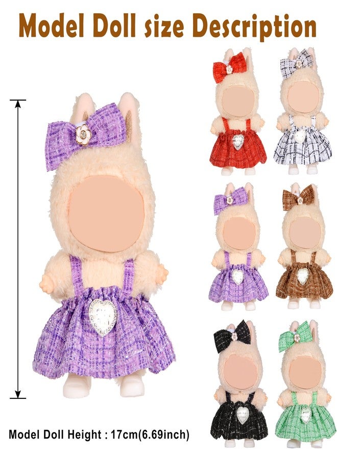 ibayda Total 6 Sets Chic Style 17cm Doll Dress Clothes and Accessories Include: 6 Hairband, 6 Dresses (Doll Not Included) - Image 2