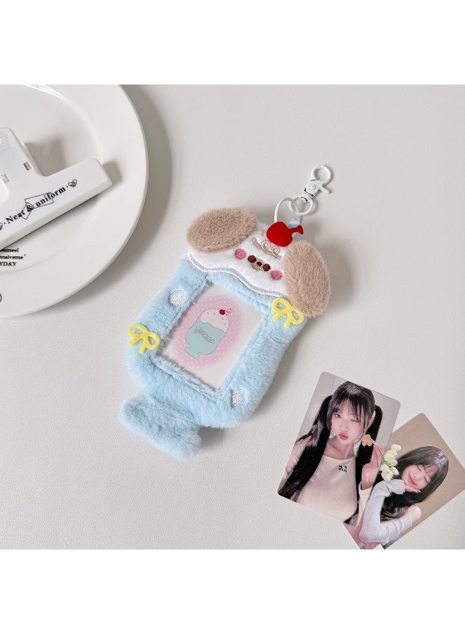 NIBEMINENT 1 - Piece Original Cute Animals Kpop Photo Card Holder Pendant Key Chain ID Badge Holder ID Card Holder Photo Card Protector for School ID Office ID Access Card for Women Girls - Image 1