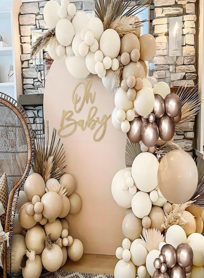 MASTRON 'Oh Baby' Sign for Backdrop - Felt Champagne Gold Baby Shower Banner Boy Girl Decorations Gender Reveal 1st Birthday Party Photography Background - Image 5