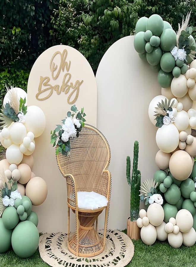 MASTRON 'Oh Baby' Sign for Backdrop - Felt Champagne Gold Baby Shower Banner Boy Girl Decorations Gender Reveal 1st Birthday Party Photography Background - Image 3