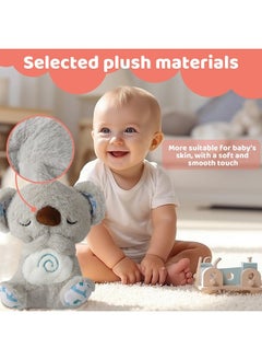 ShebSheb Baby Sound Machine Soothe Breathing Otter, Sensory Details Music Lights Rhythmic Breathing Motion Musical Baby Toy Plush for Newborns,Grey Koala(Battery Not Includ)  - Image 4