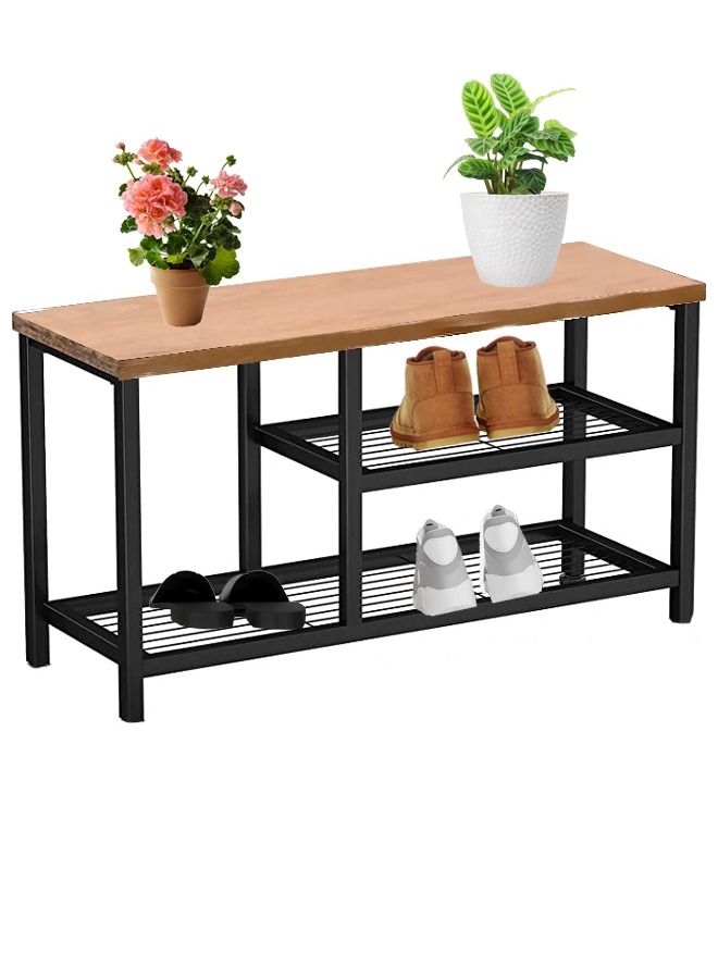 2 Tire Shoe Rack With Bench 