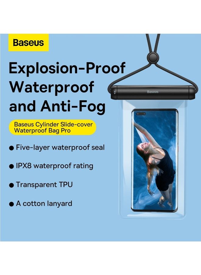 Baseus Premium Waterproof Phone Case, IPX8 Certified 30M Deep Waterproof Phone Pouch, Waterproof Cell Phone Case Fit for Phones up to 7.2" Compatible with iPhone 15 Pro Max/Plus/14/13/12/ Samsung S23/22 and More (Black) Black - Image 2