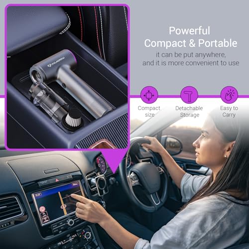 MILAGROW Duster Lux Portable Vacuum Cleaner with Powerful 14000Pa Suction, Handheld Portable Vacuum Cleaner & Blower, Cordless & Rechargeable with Multipurpose Accessories for Car/Home/office/Outdoors - Image 5