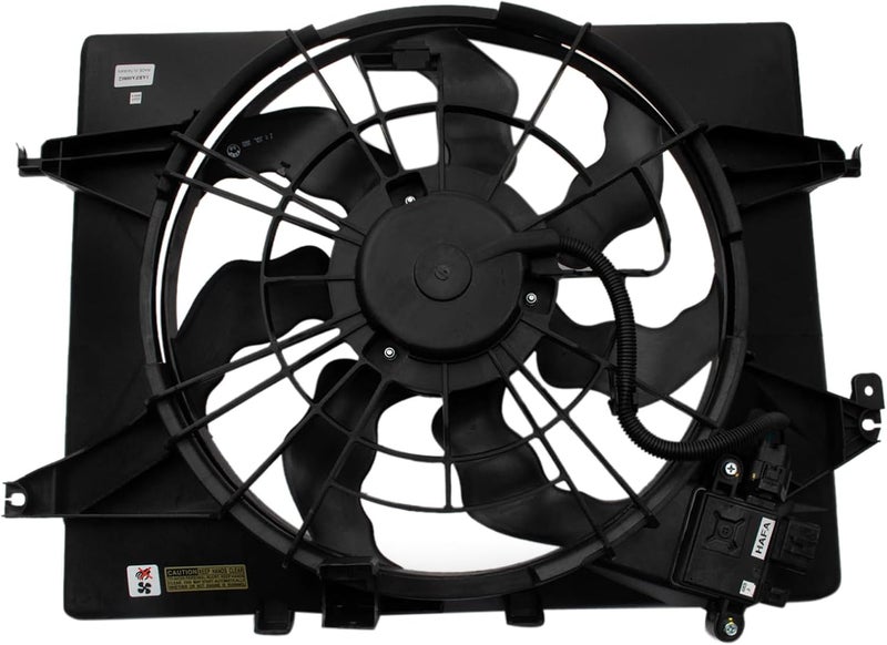 TRQ Radiator Cooling Fan Assembly for 2014-2016 Hyundai Sonata & Kia Optima - Image 3