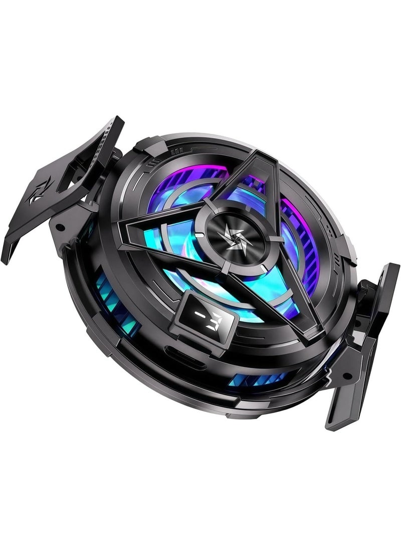 مبرد جوال مغناطيسي مع شاشة رقمية – مروحة تبريد RGB للألعاب للآيفون والآيباد، تصميم محمول عالي الأداء - Image 1