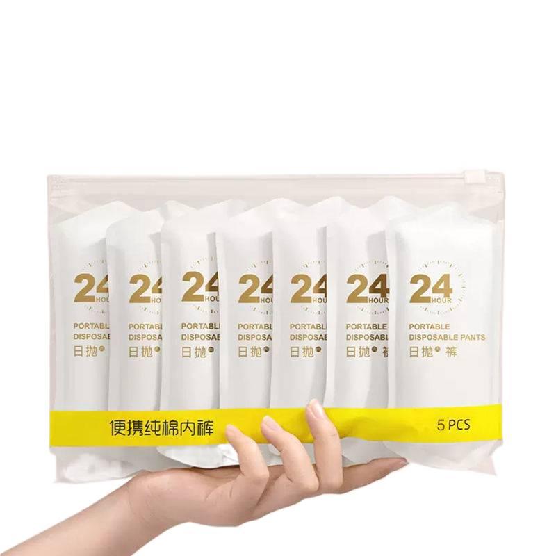 10 Pack Disposable Underwear Women High Waist Postpartum Recovery Sterile Cotton Size M with Lightweight Carry - Image 1