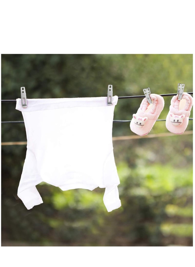 Suntown 40pcs Stainless Steel Clothes Pegs Metal Clips Socks Clips Clothes Pins Multifunctional Clothing Clamps - Image 2