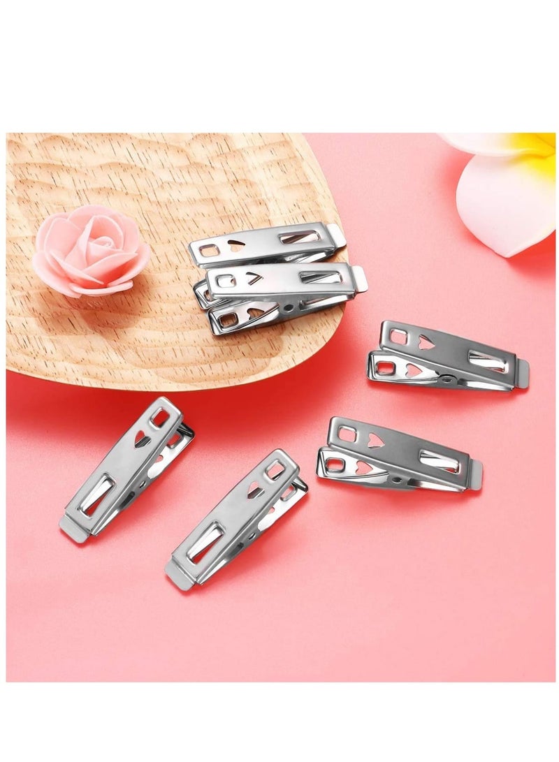 Suntown 40pcs Stainless Steel Clothes Pegs Metal Clips Socks Clips Clothes Pins Multifunctional Clothing Clamps - Image 4