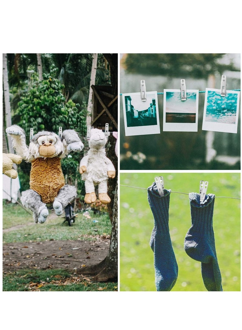 Suntown 40pcs Stainless Steel Clothes Pegs Metal Clips Socks Clips Clothes Pins Multifunctional Clothing Clamps - Image 5