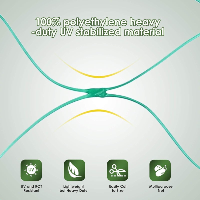 Ruolan 13X65Ft Bird Netting for Garden Protect Vegetable Plants and Fruit Trees,Plastic Trellis Netting for Birds, Deer,Squirrels and Other Animals - Image 5
