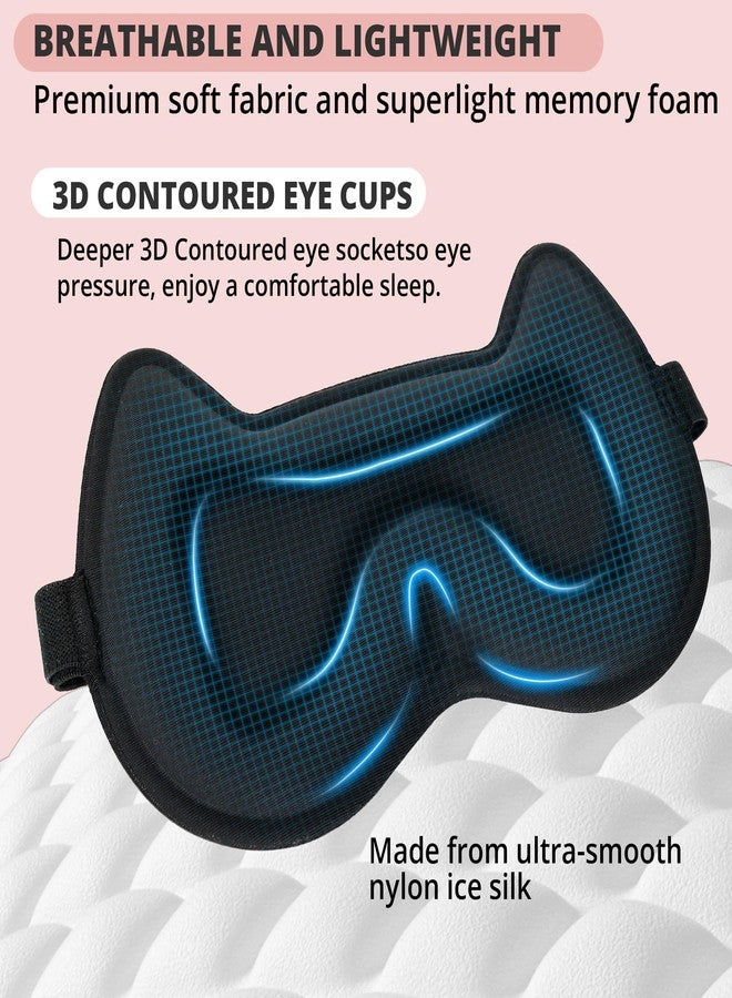 spacepower 3D Kids Sleep Eye Mask: 3D Contoured Cup Sleeping Masks, Blindfold Sleep Eye Cover with Adjustable Strap, Memory Foam Lightweight Night Eyeshade for Boys Girls Teens (Pink) - Image 2