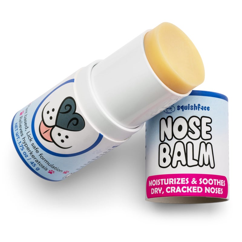 Squishface Nose Balm - Soothe & Protect Dry, Cracked Dog Snouts - Plant-Based, Lick-Safe Formulation to Aid in Relief of Hyperkeratosis - Great for All Breeds! (1.75 oz), Manufactured in USA - Image 1
