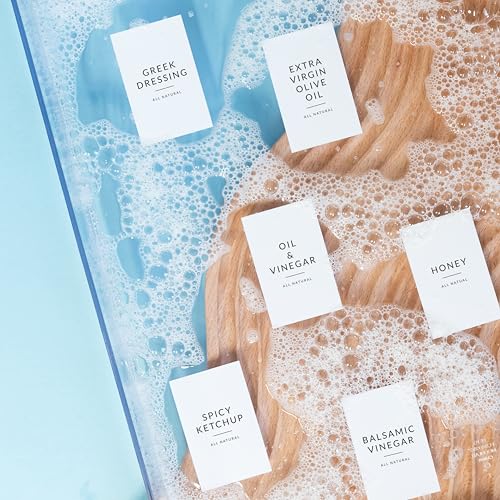 SAVVY & SORTED Minimalist Oil Bottle Labels, 95 Preprinted Pantry Stickers for Oils and Vinegar Dispenser Glass Bottles, Condiment Jars, Waterproof Removable, Kitchen Organization - Image 4