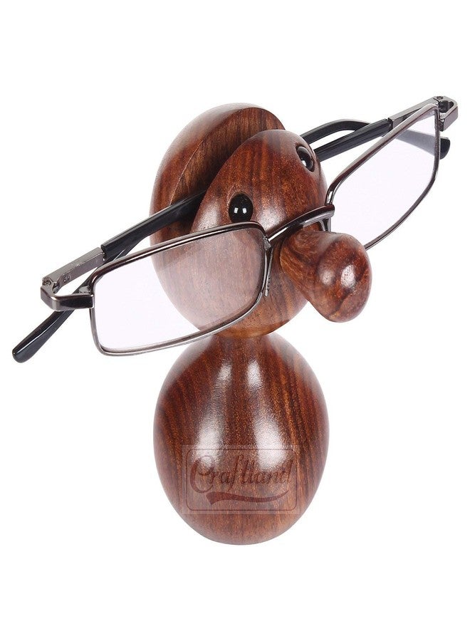 Craftland Pair of Wooden Nose Shaped Spectacle/spec Holder/Stand with Black Moustache and Doll - Image 3