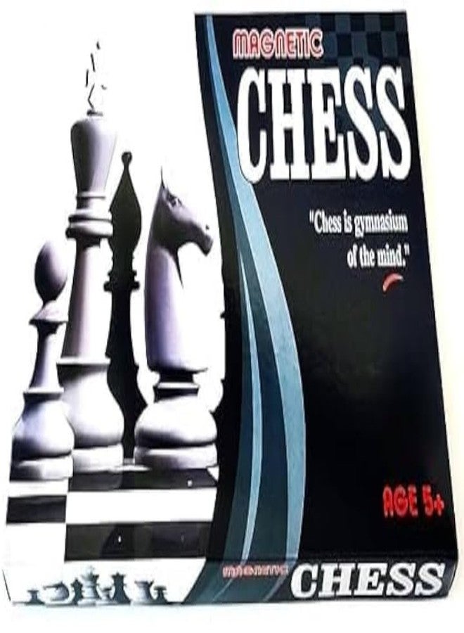 Manos Magnetic Chess Set, PVC Board, Set of Magnetic Chessmen Pack of 1 brean Game for Kids - Image 2