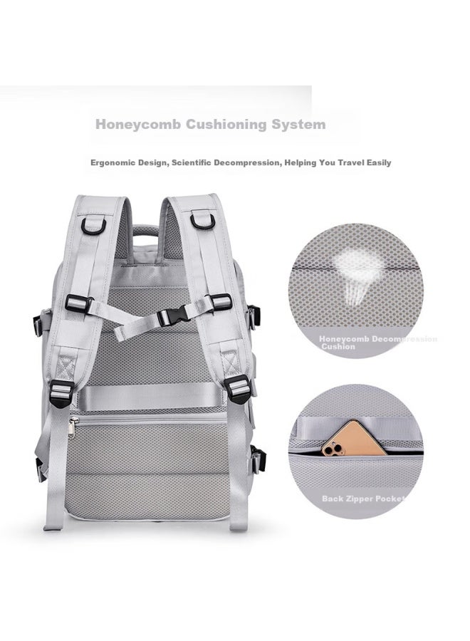 Landcase Large Capacity Travel Backpack For Women Short-distance Business Trip Travel Luggage Bag For Men 516208 Gray