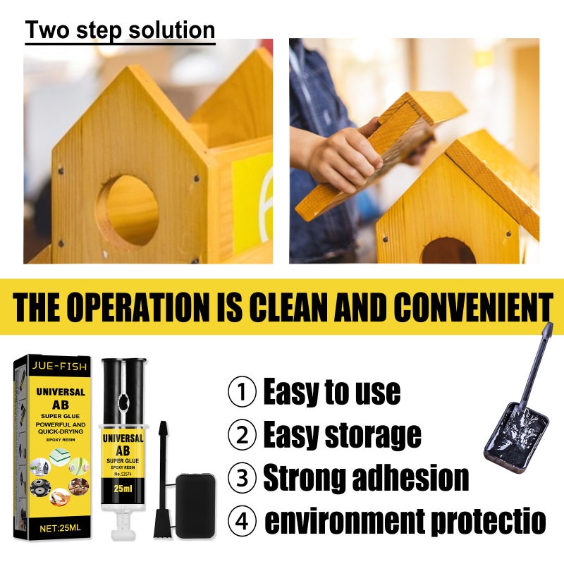 Jue Fish Stable Adhesive Glue Epoxy Resin Glue Waterproof High Temperature Resistant Multifunctional Metal Crack Filling Glue - Image 5