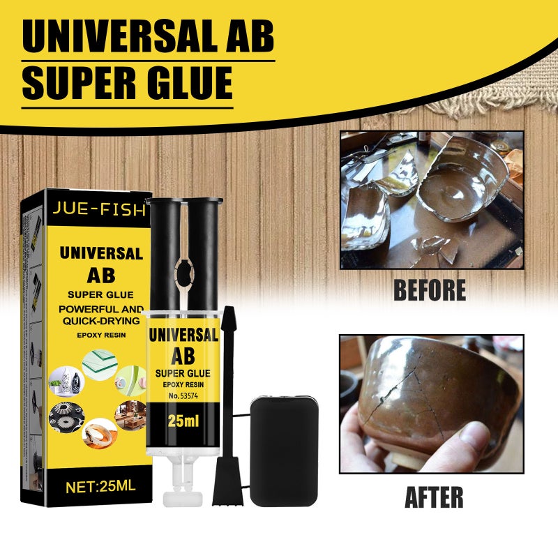 Jue Fish Stable Adhesive Glue Epoxy Resin Glue Waterproof High Temperature Resistant Multifunctional Metal Crack Filling Glue - Image 2