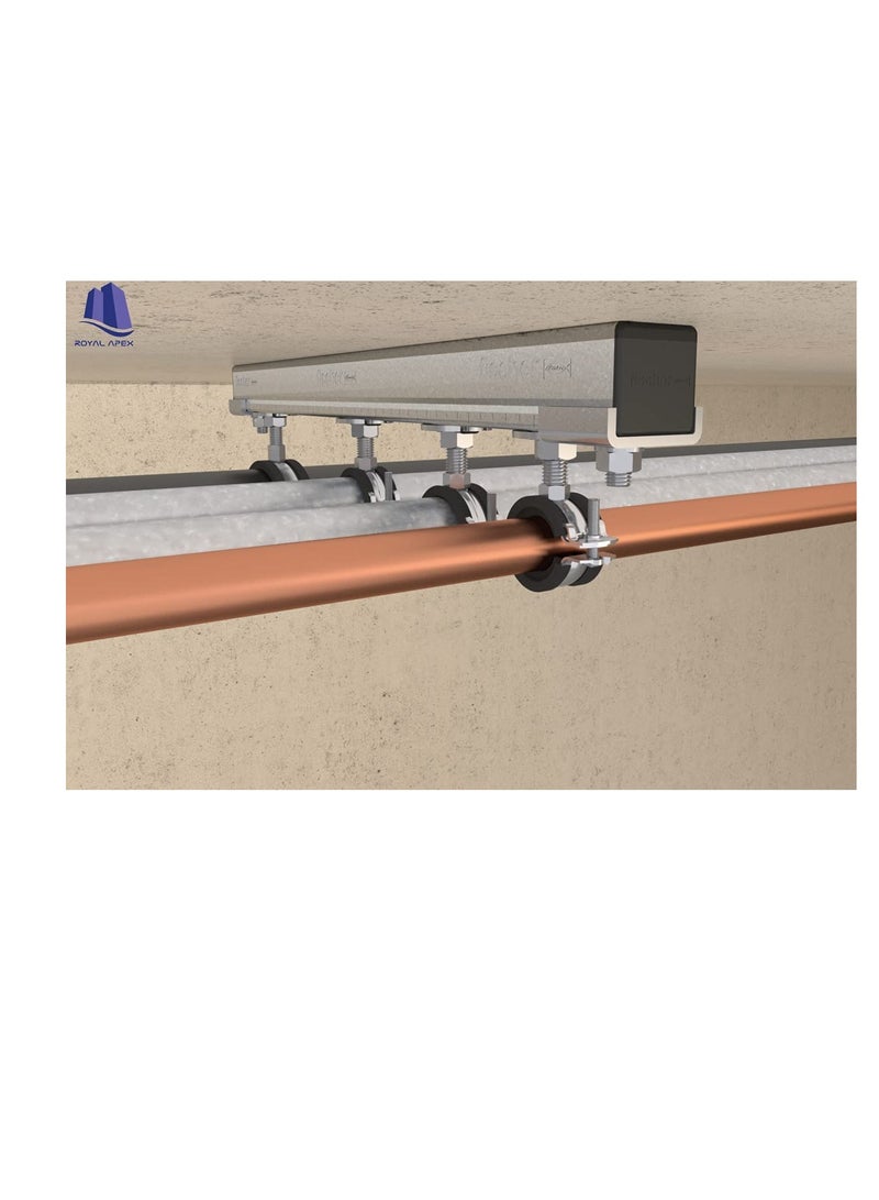 Heavy Duty Adjustable Two-screw Pipe Galvanized Iron (GI) Clamp with Rubber Lined or Unlined for Wall Ceiling Mount Pipe Supports, Split Ring Hanger (3/4 Inch, Pack of 10)  - Image 2