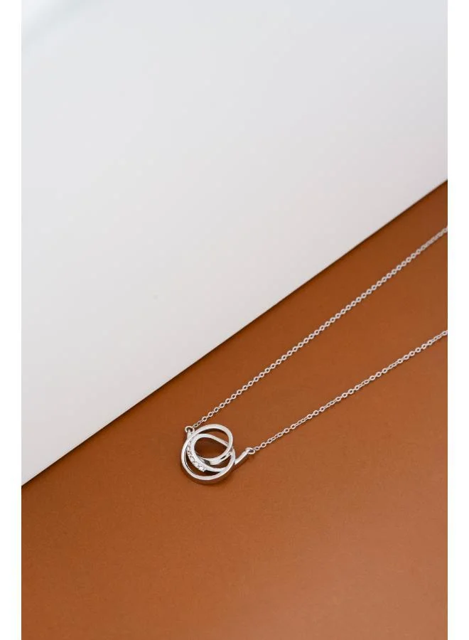 Karen Millen Crystal Ribbon Pendant Necklace