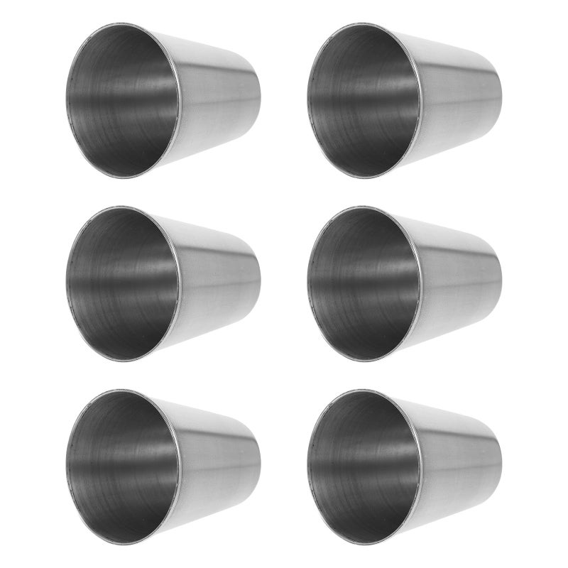 6Pcs 70ml Stainless Steel Shot Glasses Rustproof Metal Liquor Cups Lightweight - Image 2