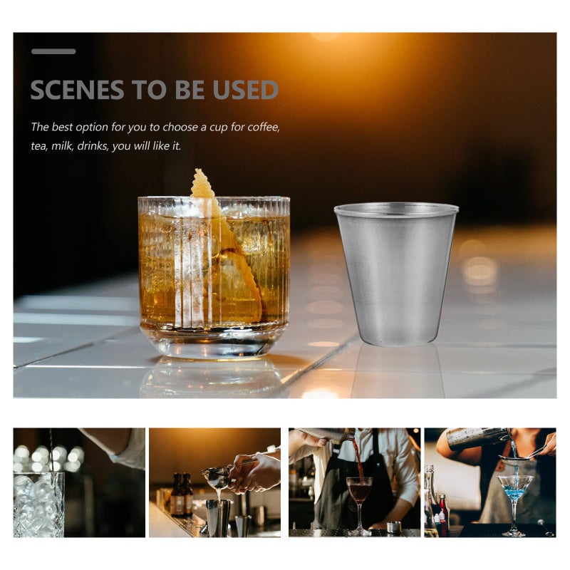 6Pcs 70ml Stainless Steel Shot Glasses Rustproof Metal Liquor Cups Lightweight - Image 4