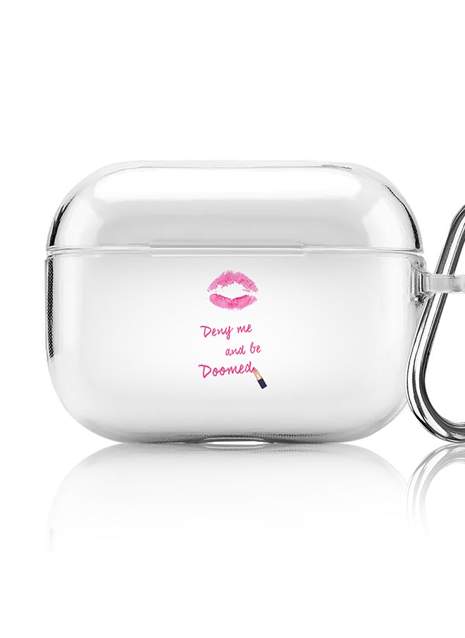 Stylizedd Classic Clear printed Case for Apple AirPods Pro 2nd Generation Thin Transparent Cover [Designed for Apple AirPods Pro 2nd Generation] - Raining Lipsticks  - Image 1