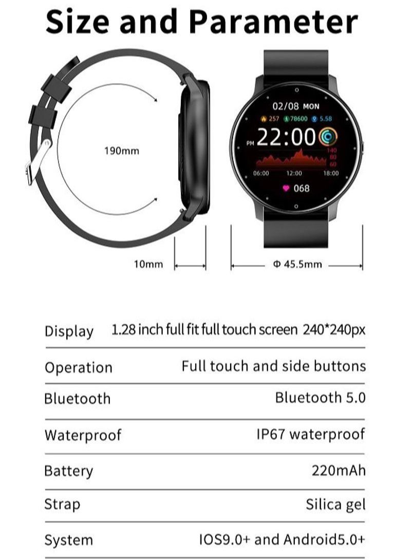 NIBEMINENT IP67 Waterproof Smartwatch Fitness Tracker Black - Image 3