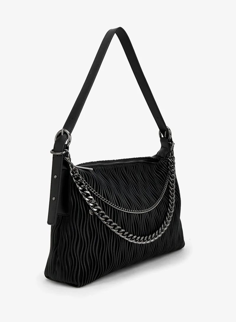 سيليست Textured Shoulder Bag With Adjustable Strap