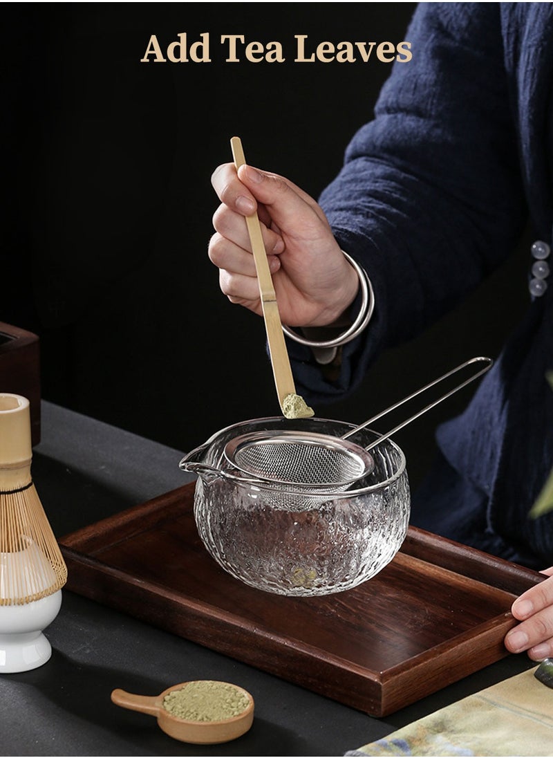 LEOKOR Japanese Matcha Tea Set 7Pcs Matcha Whisk Set, Include Matcha Bowl,Bamboo Matcha Whisk, Scoop, Whisk Holder,Stainless Steel Tea Sifter,Tea Making Kit  - Image 2