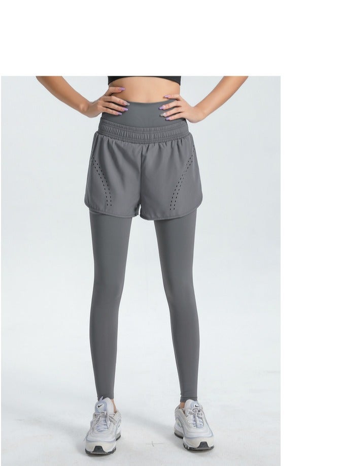 Loquat Yoga Fake two-piece sweatpants  Grey